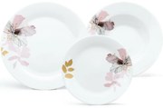 Set de masă din 18 piese Arôme Home Iris, alb extra