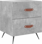 vidaXL Noptieră, gri beton, 40x35x47,5 cm, lemn compozit