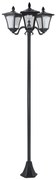 Outsunny Felinar de Grădină Led cu Energie Solară, Lampa solara gradina,51.5 × 47 × 182.5cm, Negru | Aosom Romania