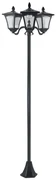 Outsunny Felinar de Grădină Led cu Energie Solară, Lampa solara gradina,51.5 × 47 × 182.5cm, Negru | Aosom Romania