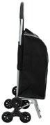 vidaXL Carucior de cumpărături Negru 39.5 x 36 x 92.5 cm Tafeta Oxford