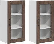 vidaXL Dulap de bucătărie 2 pcs Stejar închis 40 x 31 x 80 cm