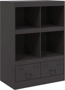 vidaXL Dulap înalt, negru, 67x39x95 cm, oțel