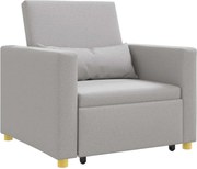 vidaXL Canapea extensibilă single Gri de nor 90 x 165 x 87 cm țesătură