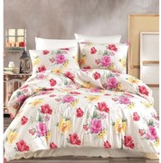 BedTex Lenjerie de pat din bumbac Tulip crem, 220 x 200 cm, 2 bucăți 70 x 90 cm