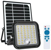 Proiector solar de exterior cu senzor LED/10W/3,7V 4000K IP65 + telecomandă