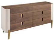 Comoda deosebita design LUX Walnut-Bej