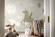 Tapet Flying Unicorn, Beige, Rebel Walls