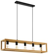 Eglo 32143 - Lustră suspendată pe cablu BLACKCROWN 5xE27/40W/230V maro
