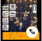 Aigostar - Ghirlandă LED de exterior pentru Crăciun, 120 LED/6W/230V, 8 funcții, 3 x 0,6 m, IP44, alb caldDO