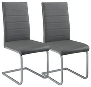Juskys Set 2 scaune consola Vegas - gri