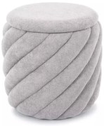 Taburet gri PELARO cu spatiu de depozitare 42x42 cm