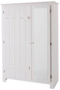 Șifonier alb din lemn de pin cu oglindă 120x170 cm Bertram – Støraa