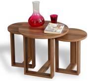 Masă pliabilă Mira Walnut, 3 buc