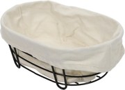 Coș pentru pâine Bistro, cadru metalic oval