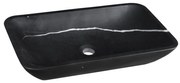 Sapho - Lavoar BLOK 60 x 35 cm pentru blat, piatră/negru mat