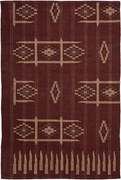 Covor din bumbac țesut manual cu model geometric, 120×180 cm, „Burgundy Kilim"