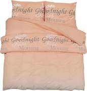 vidaXL Set cu husă de pilotă, roz, 200x200 cm, bumbac