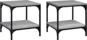 vidaXL Măsuțe laterale 2 buc. gri sonoma 40x40x40 cm lemn prelucrat