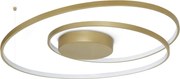 Lustra LED aplicata design circular OZ PL D080 ON-OFF OTTONE 3000K