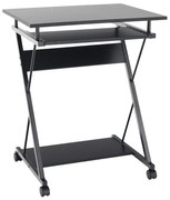 Masa mobila pentru PC/masa de joc cu roti, negru, TARAK