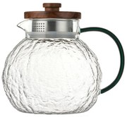 Carafa din sticla borosilicata si capac din Lemn, RASHA, 1.3L