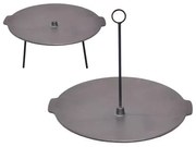 Disc grill BBQ + suport suspendabil 45cm, fonta Perfect Home 15604