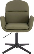 HR480CROSS Scaun Khaki Piele Ecologica Premium Soft cu Bază Neagră