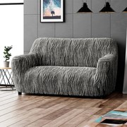 Huse bielastice UNIVERSO NOU dungi alb-negru fotoliu dublu (l. 120 - 160 cm)