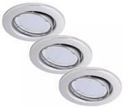 SET 3x corp de iluminat LED pentru baie 1xGU10/3W/230V IP23 argintiu Briloner 7221-039
