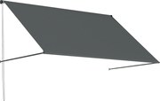 Outsunny Markiză manuală retractabilă Înclinare reglabilă 195 x 120 cm protecție UV aluminiu poliester gri închis | Aosom Romania