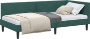 vidaXL Cadru de pat colțar Verde închis 80 cm x 200 cm Catifea