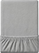 Cearsaf Jersey EXCLUSIVE cu elastic gri 200 x 220 cm