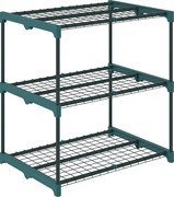 Outsunny Suport pentru plante cu 3 etaje, suport flori de 72 cm pentru interior și exterior, raft pentru plante din oțel Verde închis | Aosom Romania