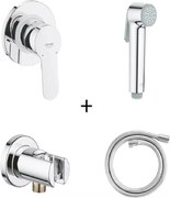 Set dus igiena intima Grohe Trigger Spray, cu baterie incastrata si furtun, crom - 129188