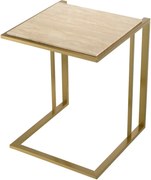 Masuta laterala design LUX cu blat din travertin Cocktail