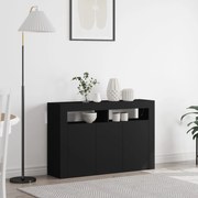 vidaXL Bufet Negru 116 x 30 x 75 cm Lemn compozit