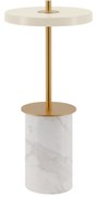 Veioză crem LED cu intensitate reglabilă din marmură cu abajur din metal (înălțime 25,5 cm) Asteria Move Mini – UMAGE