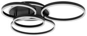Plafoniera LED cu Telecomanda, Design Geormetric, RINGS 5 negru