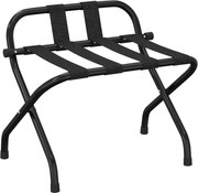vidaXL Suport pentru bagaje cu spătar, negru, 56x39x52 cm