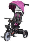 Tricicleta pliabila cu copertina NOVOKIDS™ Classico Trike , Pedale si maner pentru parinti, Scaun reversibil cu rotire 360 grade , Functie Free