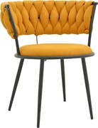Scaun Bucatarie/Dining Akisa Textil Galben