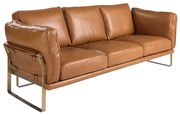 Canapea 3 locuri LUX design italian Cowhide camel