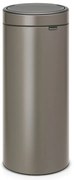 Brabantia Touch Bin New 650007, 30 L, închidere silențioasă și lină, gri
