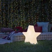 Lampă de podea de Crăciun albă 60cm cu LED RGBW reîncărcabil inclus - Nova