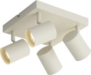 Spot modern de plafon bej cu 4 lumini reglabile - Jeana