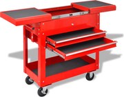 vidaXL Cărucior pentru unelte Roșu 70.5 x 37 x 71 cm Oțel