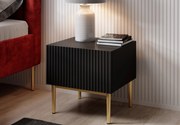 Set noptiera Nicole 46 cm - picioare negru / auriu