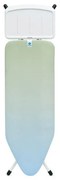 Masa de calcat Brabantia C 1008895, 124x45 cm, 7 pozitii de reglare, Suport generator de abur, Verde/Albastru