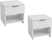 Noptiere HAVANA (2 buc), alb